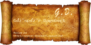 Gáspár Dagobert névjegykártya